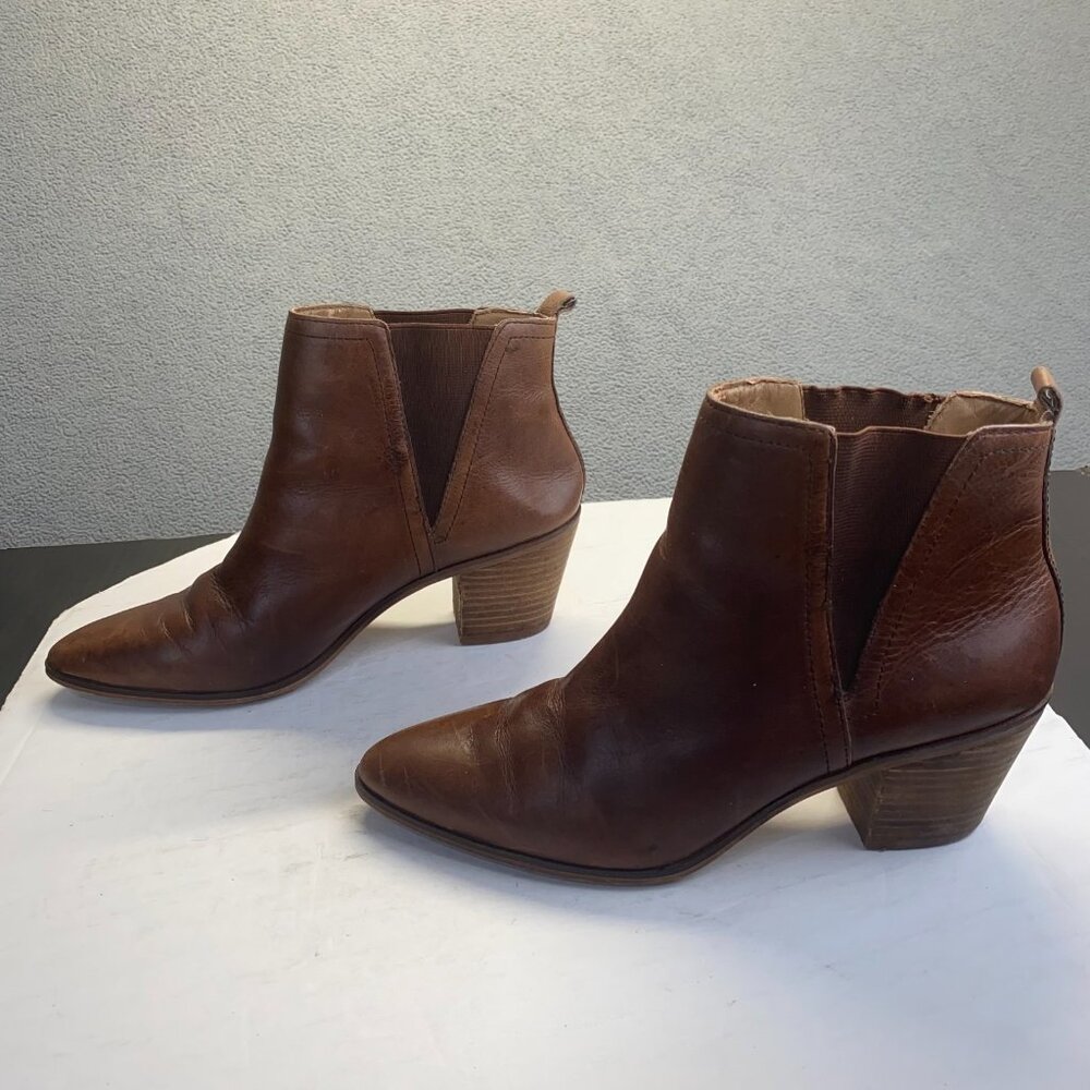 Lucky‎ Brand Womens Ankle Boots Womens Size 38.5 M,Brown Leather,Pull On